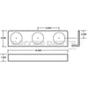 00814 BRACKET-L MTNG STL (3) 2-1/2 LAMP APPL