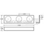 00814 BRACKET-L MTNG STL (3) 2-1/2 LAMP APPL