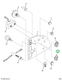 1664766C93 KNOB HEATER SWITCH
