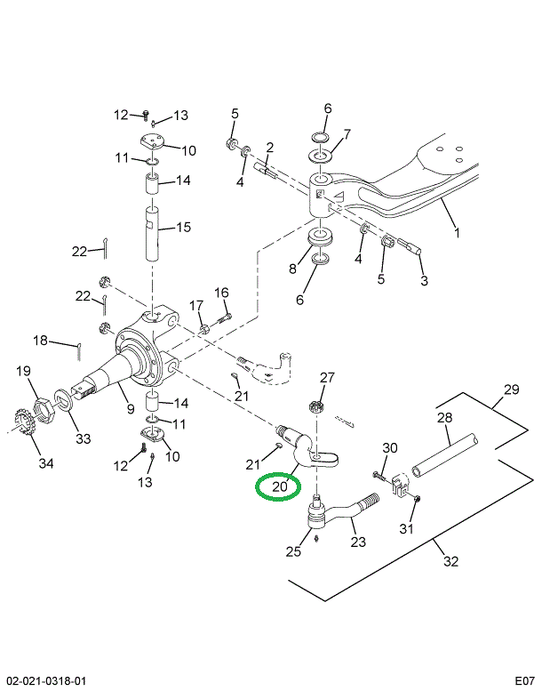 1680775C1 ARM-STRG TIE ROD 02ADH-J-K LT