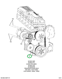 1847724C1 BELT FAN  V-RIBBED 10PK 2555MM