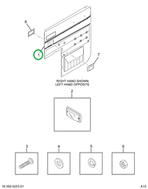 2009059C1 PANEL DOOR TRIM LWR RH BROWN