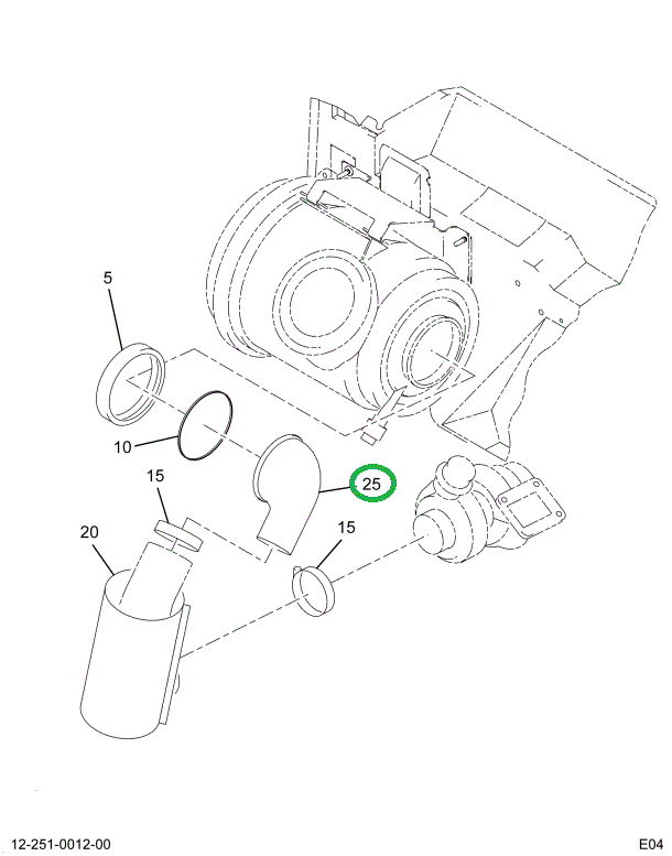 2035900C1 ELBOW AIR CLEANER 90 DEG
