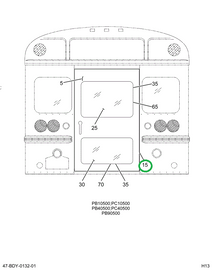 2203818C4 SEAL , RUBBER REAR EMER DOOR