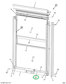 2205532C3 EXTRUSION  ALUMINUM   HORIZ K/