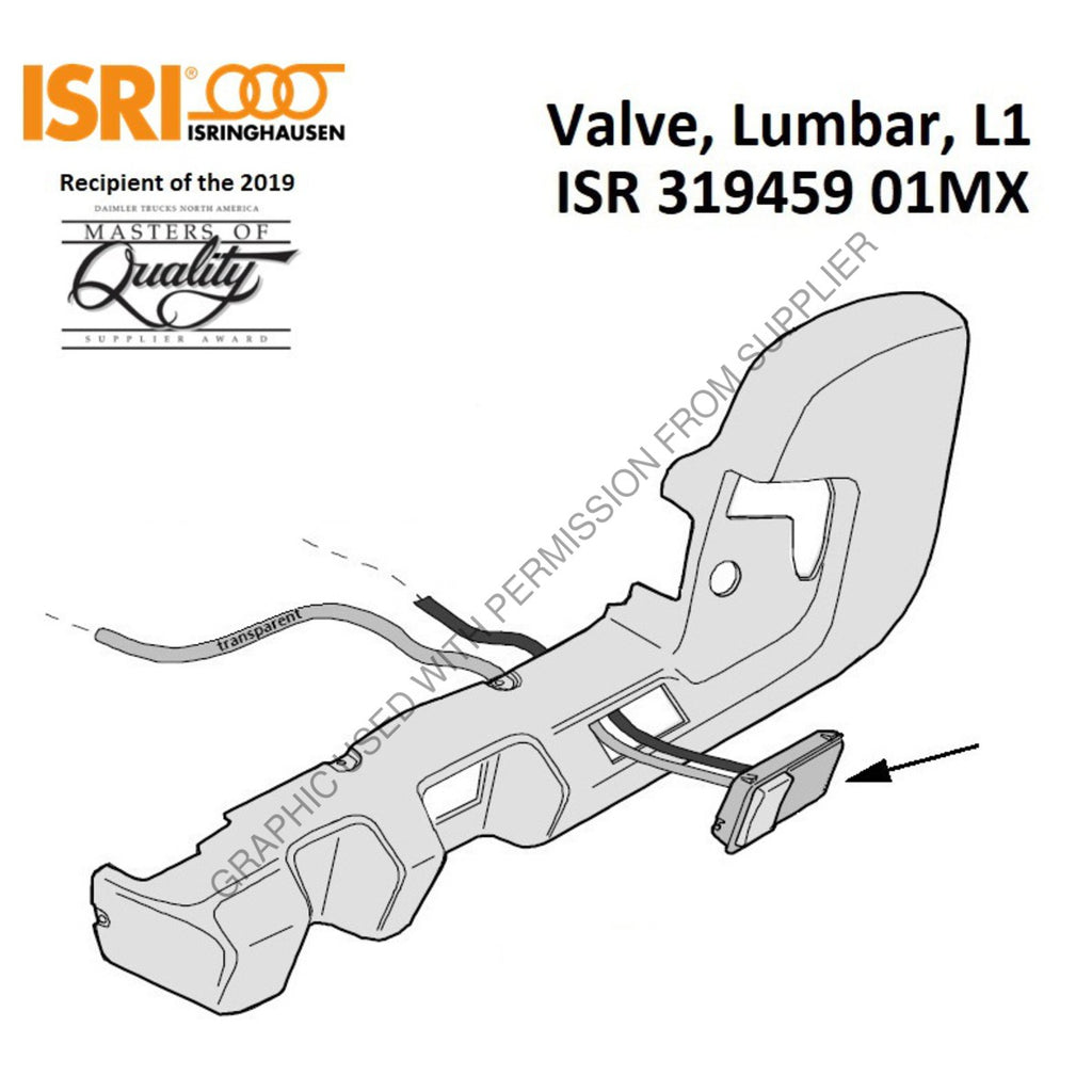 ISR 319459 01MX SEAT VALVE LUMBAR SUPPORT L1 isr-319459-01mx-seat-valve-lumbar-support-l1