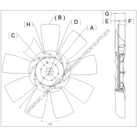 KYS 4735 44565 05 FAN-XMD9 32IN5.00IN PLT ND