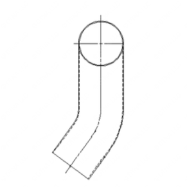 04-15077-005 TUBE, MUFFLER CHROME