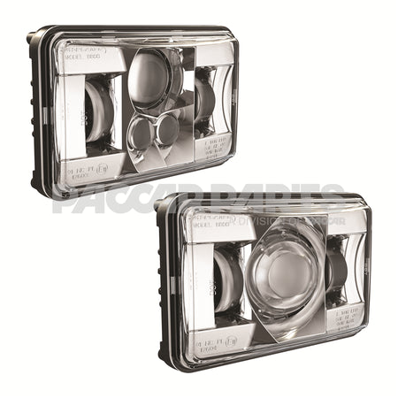 0551371JWS HEADLIGHT-8800 EV2 4X6 LED LB CHROME