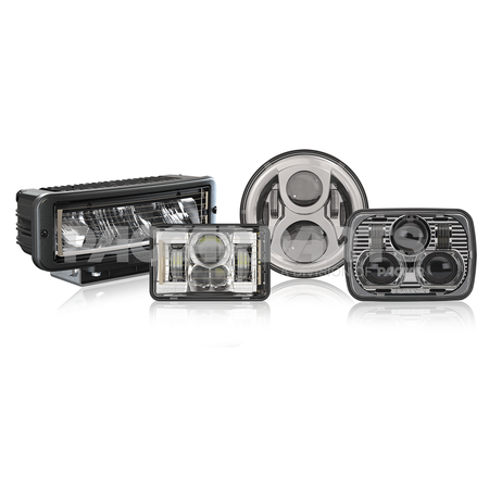 0552571JWS HEADLIGHT-8800 EV2 4X6 LED HB BLACK