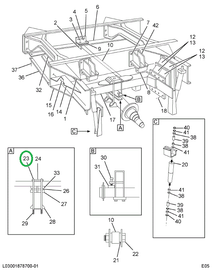 144424H NUT  3/4-NF CAD P/T LOCK TYPE