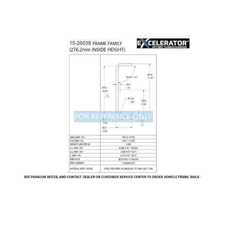 15-26038-355 FRAME-RH,11.88*550,120KSI