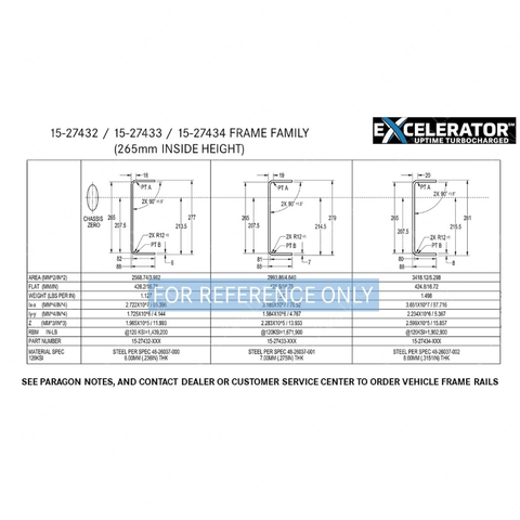 15-27433-101 FRM RAIL-7X279,120KSI,5800,RH