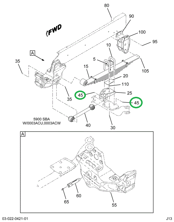 1516839C1 BOLT,SPG BRKT TO FRAME