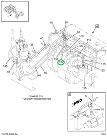 1517132C91 PIPE WATER FUEL HEATER SUPPLY