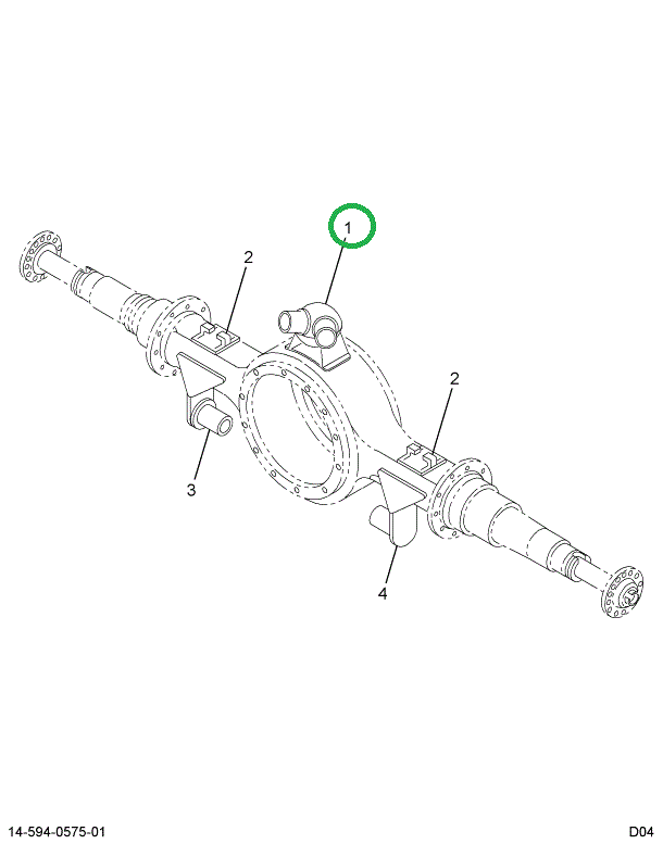 1517224C1 BRACKET,TOWER RR ON AXLE HSG