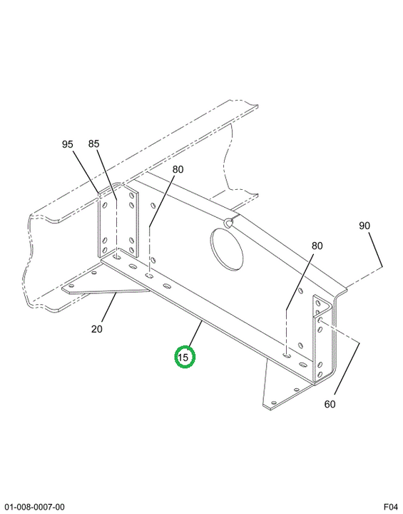 1518540C2 Cross Member, Hyd Pump Mountin