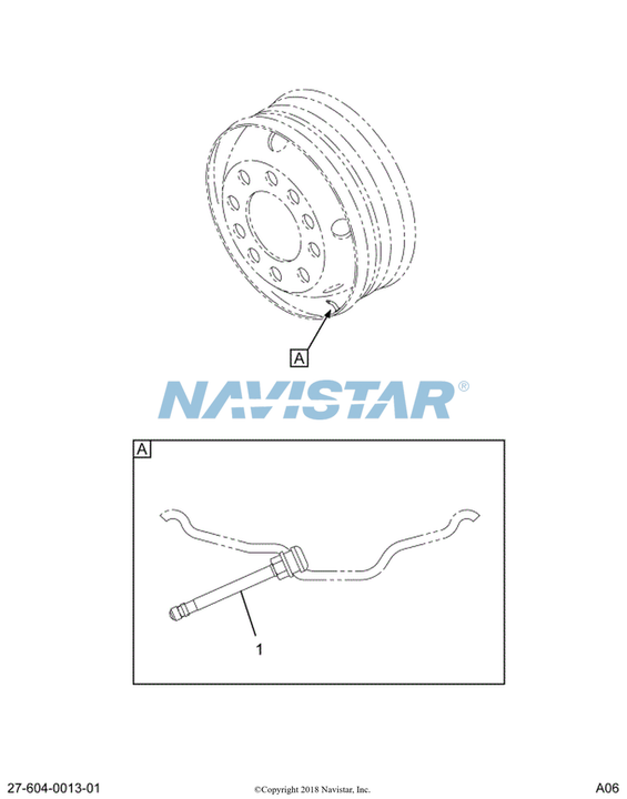 158120R93 VALVE TUBELESS TIRE W/CAP 3.75