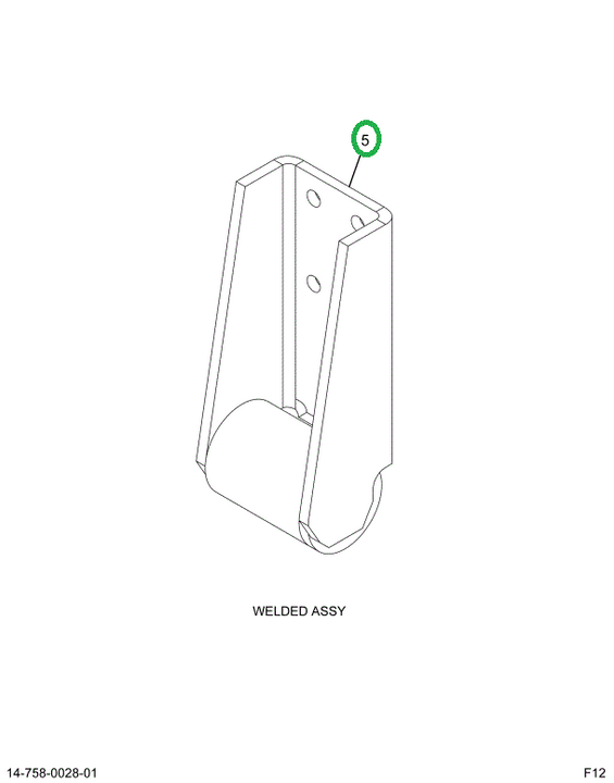 1606659C1 Stop, Axle Welded Rear