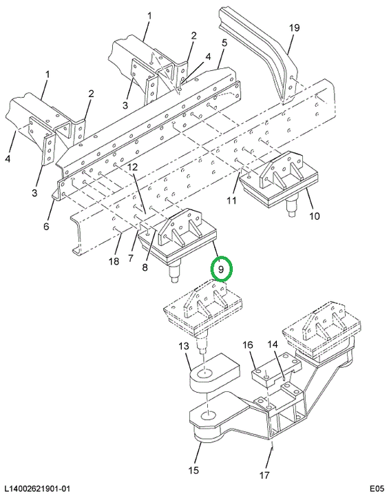 1614195C1 Bracket, Spring Left Front, Ri