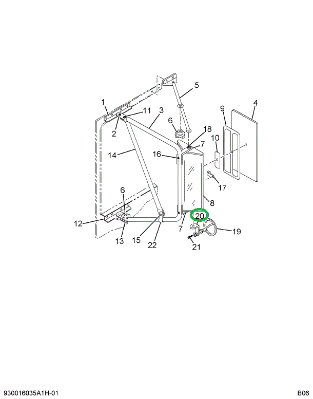 1614534C91 BRACKET ASSY MIRROR MTG STAINL