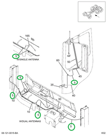 1615824C91 CABLE ASSY ANTENNA JUMPER 9 FT