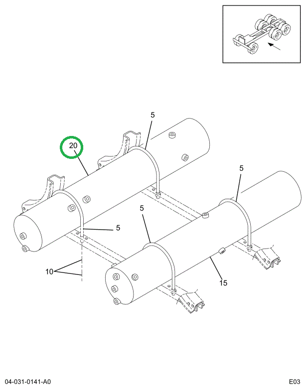 1617129C3 TANK AIR PRESS