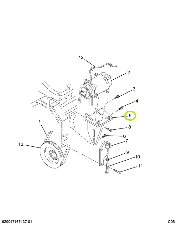 1621030C2 Bracket, Compressor A/c, Mount