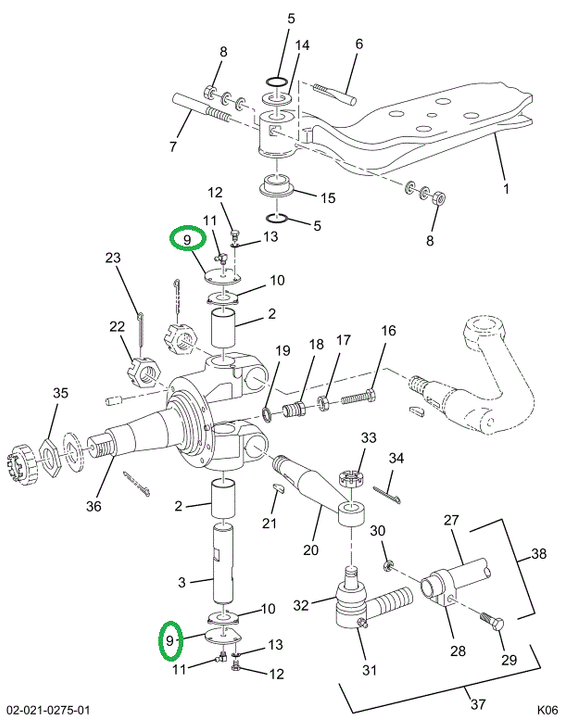 1648212C1 AXLE,KIT KING PIN CAP