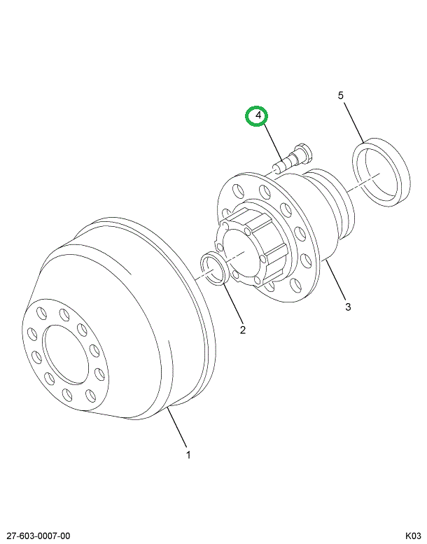 1648314C1 STUD WHEEL HUB RT