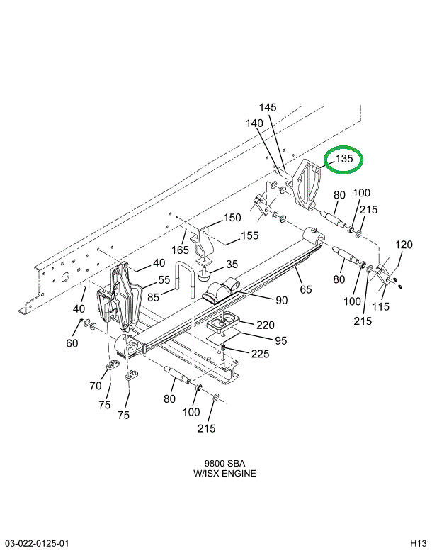 1653734C5 BRACKET FRT SPG RR