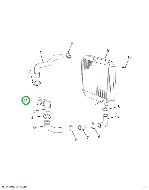 1654407C1 GASKET WATER INLET