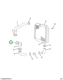 1654407C1 GASKET WATER INLET
