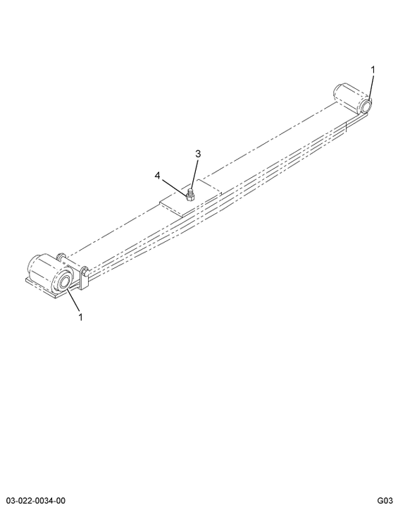 1654700C91 SPRING ASSY FRT TAPER LEAF 12K