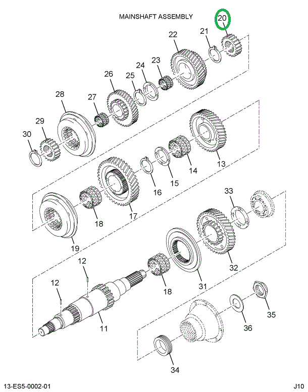 1654838C2 GEAR M/S 2ND & 3RD CLUTCH