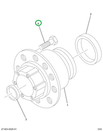 1655823C2 BOLT WHEEL HUB RT THREAD