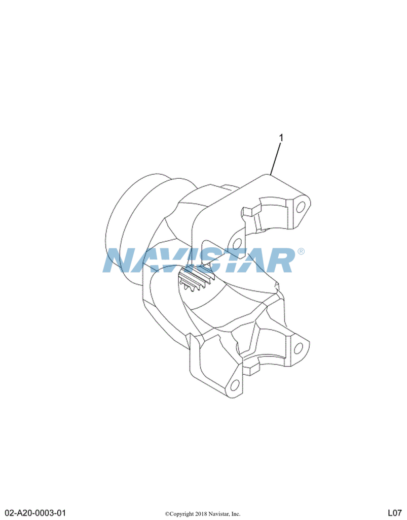 1657320C91 FLANGE TRUNNION 1710