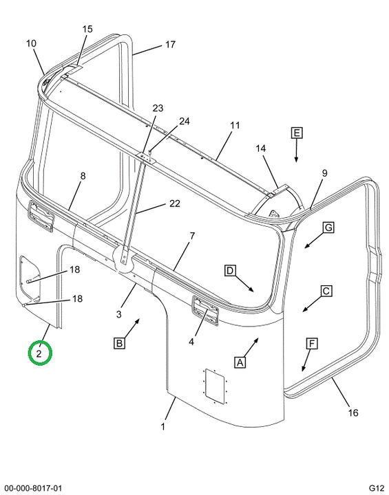 1660016C3 Panel, Front Corner, Outer, Rh