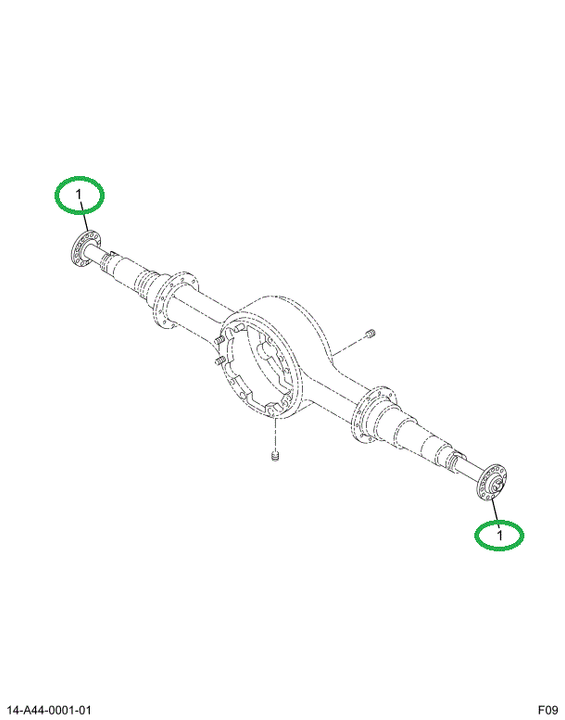 1660758C1 SHAFT RR AXLE 46SPL 43.80 LNG