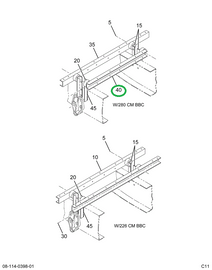 1660938C1 Spacer, Battery Box Tray Suppo
