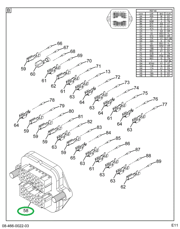 1661193C1 BODY CONNECTOR ASSY 45 WAY