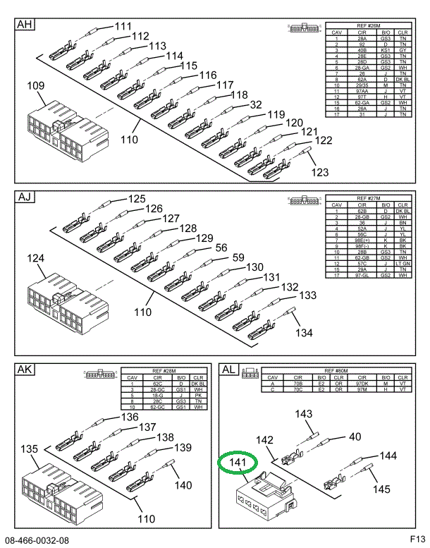 1661204C1 BODY CONNECTOR 4-WAY