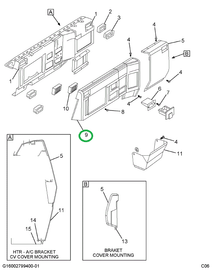 1661463C93 COVER ASSY INSTRU PANEL GRAY
