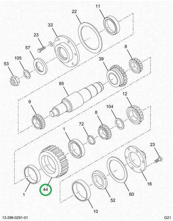 1663091C1 GEAR FRONT OUTPUT T/C