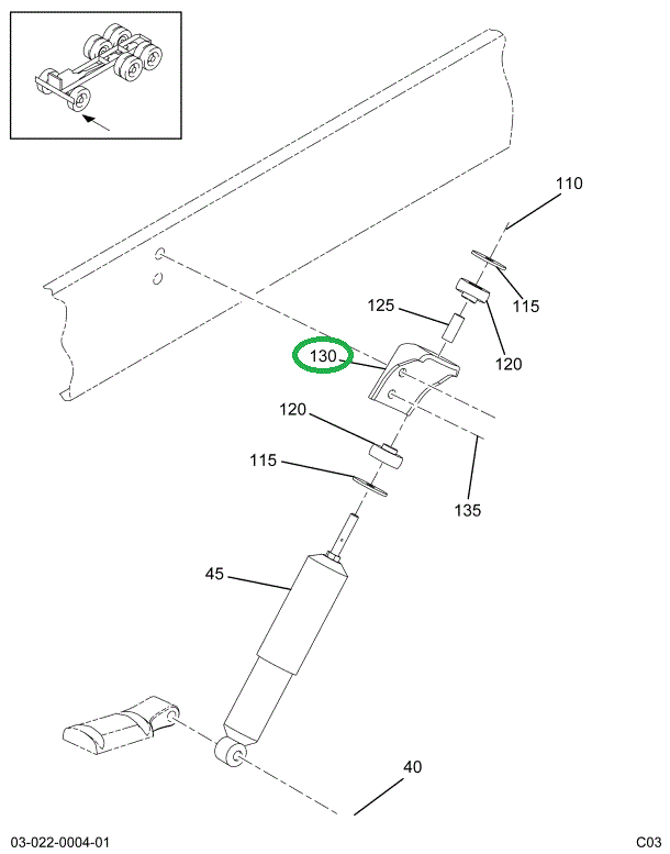 1664847C1 BRACKET SHK/ABS MTG UPR