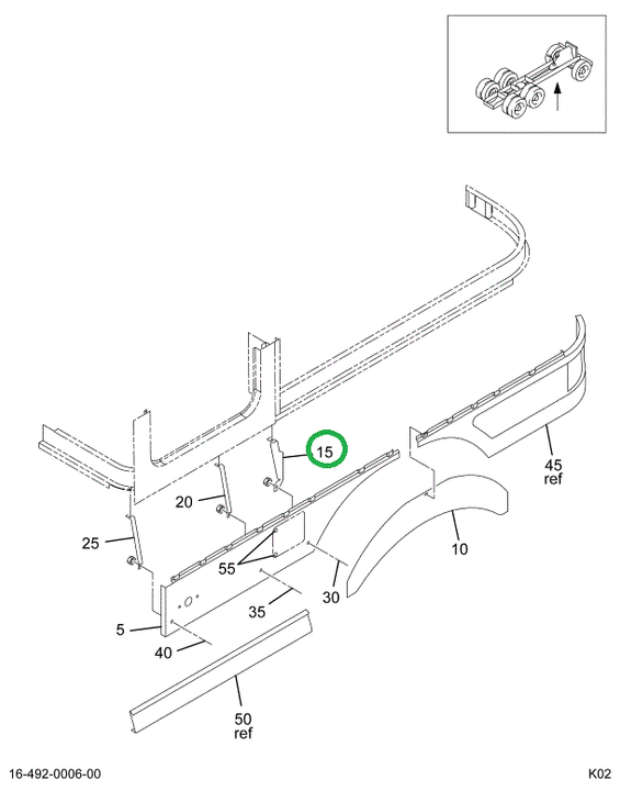 1665941C2 Support, Cab Extension