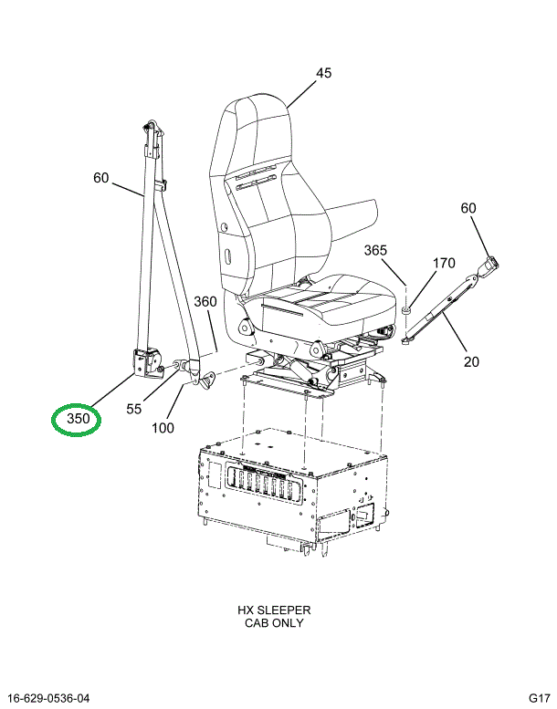 1665948C2 BRACKET ASSY TETHER BELT PASSE