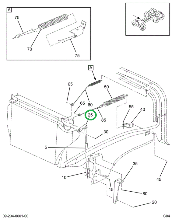 1666541C2 BRACKET HOOD SHK ABSORBER