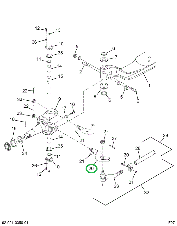 1667325C1 ARM TIE ROD LT