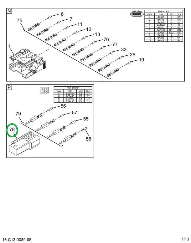 1667529C1 BODY CONNECTOR 4 WAY *